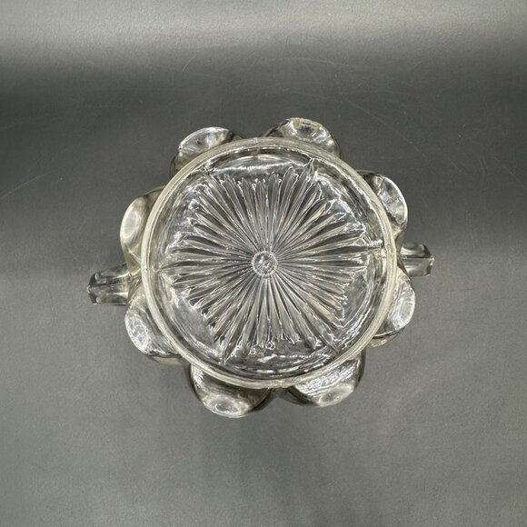 Antique Spooner Northwood EAPG Cherry and Cable Open Sugar Bowl Glass Double Han - Picture 6 of 13